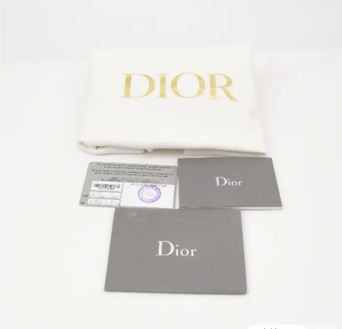 Preloved Dior Caro cannage canvas crossbody bag white 20cm*12cm*7cm 097840600327