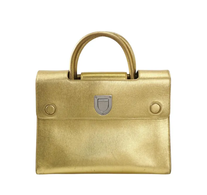 Preloved Dior Diorever Large bag cowhide golden color 30cm*21.5cm*13cm 2208187868530