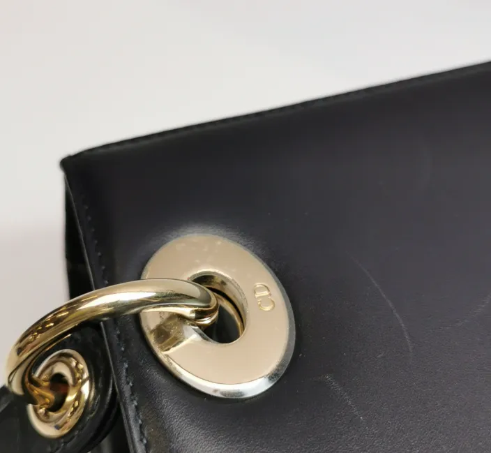 Preloved Dior Lady Dior  two-way bag cowhide black 24cm*20cm*12cm 250408781139748