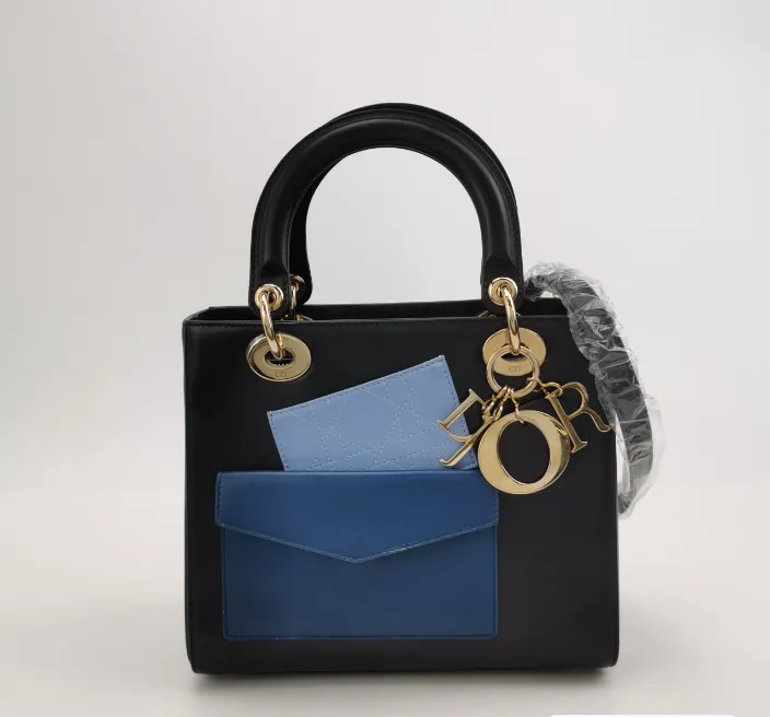 Preloved Dior Lady Dior  two-way bag cowhide black 24cm*20cm*12cm 250408781139748