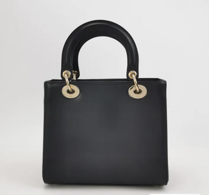 Preloved Dior Lady Dior  two-way bag cowhide black 24cm*20cm*12cm 250408781139748
