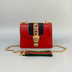 Preloved Gucci Sylvie bag 20cm*14cm red XJ11372