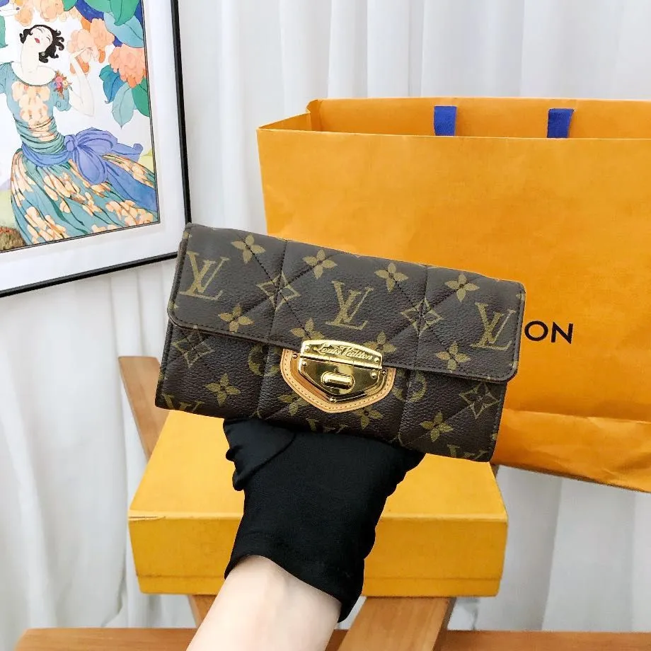 Preloved  LV Louis Vuitton monogram long wallet 18.5cm*10cm