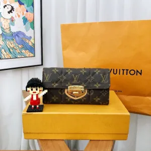 Preloved  LV Louis Vuitton monogram long wallet 18.5cm*10cm