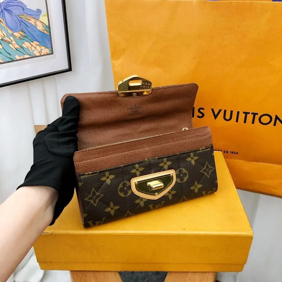 Preloved  LV Louis Vuitton monogram long wallet 18.5cm*10cm