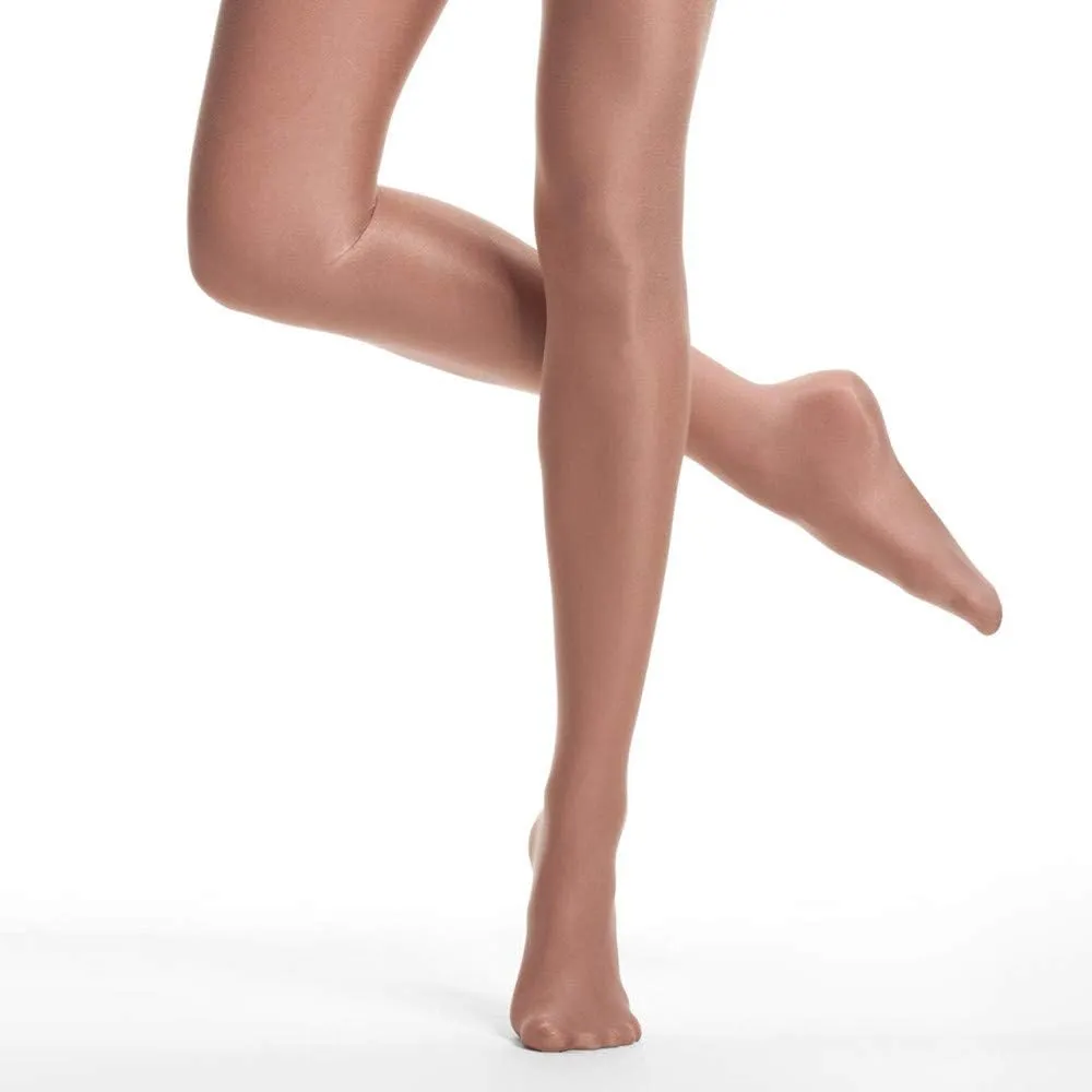 Professional Quality Shimmer Toast Light Toast Full foot Tights for Dance Kids Women's Ultra Shimmery Footed Tights