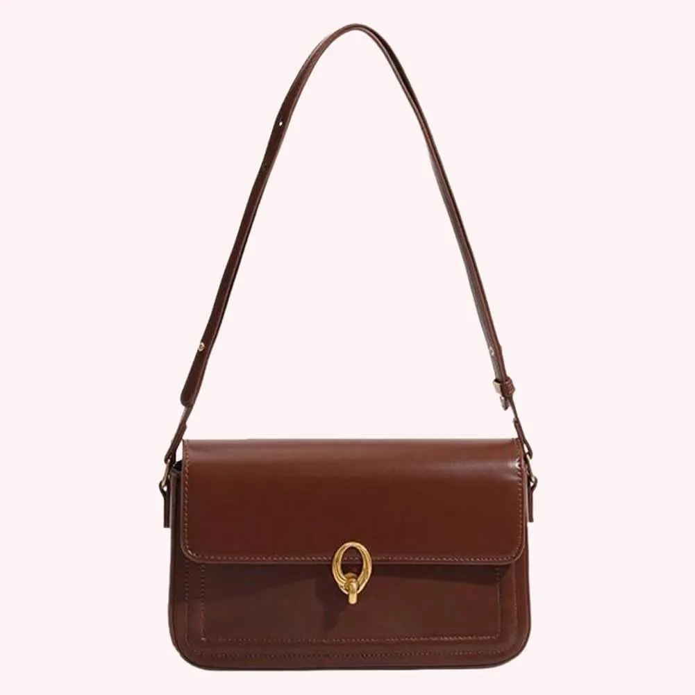 PU Leather Flap Shoulder Bag Trendy Armpit Hobo Bag Satchel Bag Fall Winter Purse Women Vintage Tote Bag