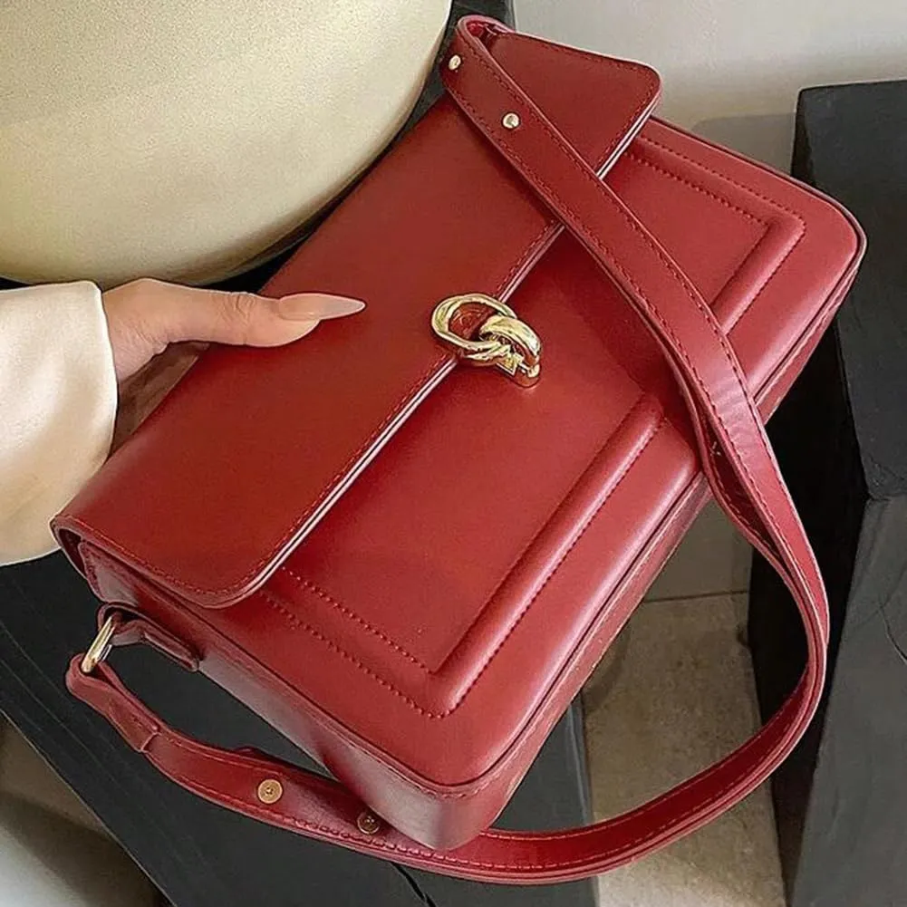PU Leather Flap Shoulder Bag Trendy Armpit Hobo Bag Satchel Bag Fall Winter Purse Women Vintage Tote Bag