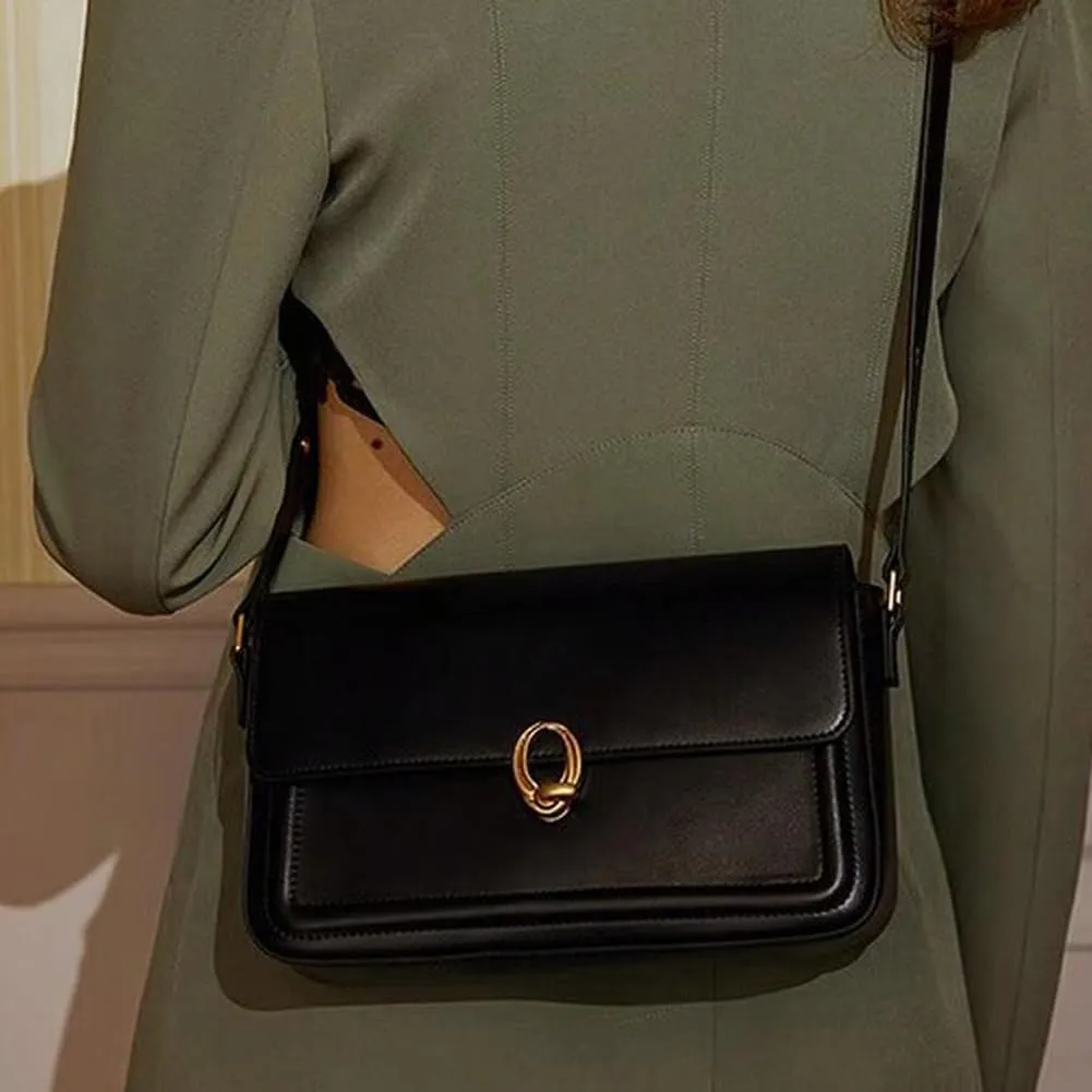 PU Leather Flap Shoulder Bag Trendy Armpit Hobo Bag Satchel Bag Fall Winter Purse Women Vintage Tote Bag