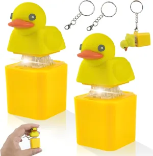Quacking Duck Keyboard Keychain, Ducky Caps Keychains Squeaky, Clicker Sensory Keychains, Finger Fidget Clicker with Light & Sound, Ducky Caps Keychain for Men Women's Handbags, Purses & Backpacks