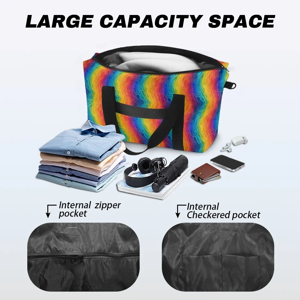 Rainbow Wavy Lines Lightweight luggage