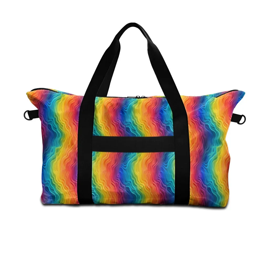 Rainbow Wavy Lines Lightweight luggage
