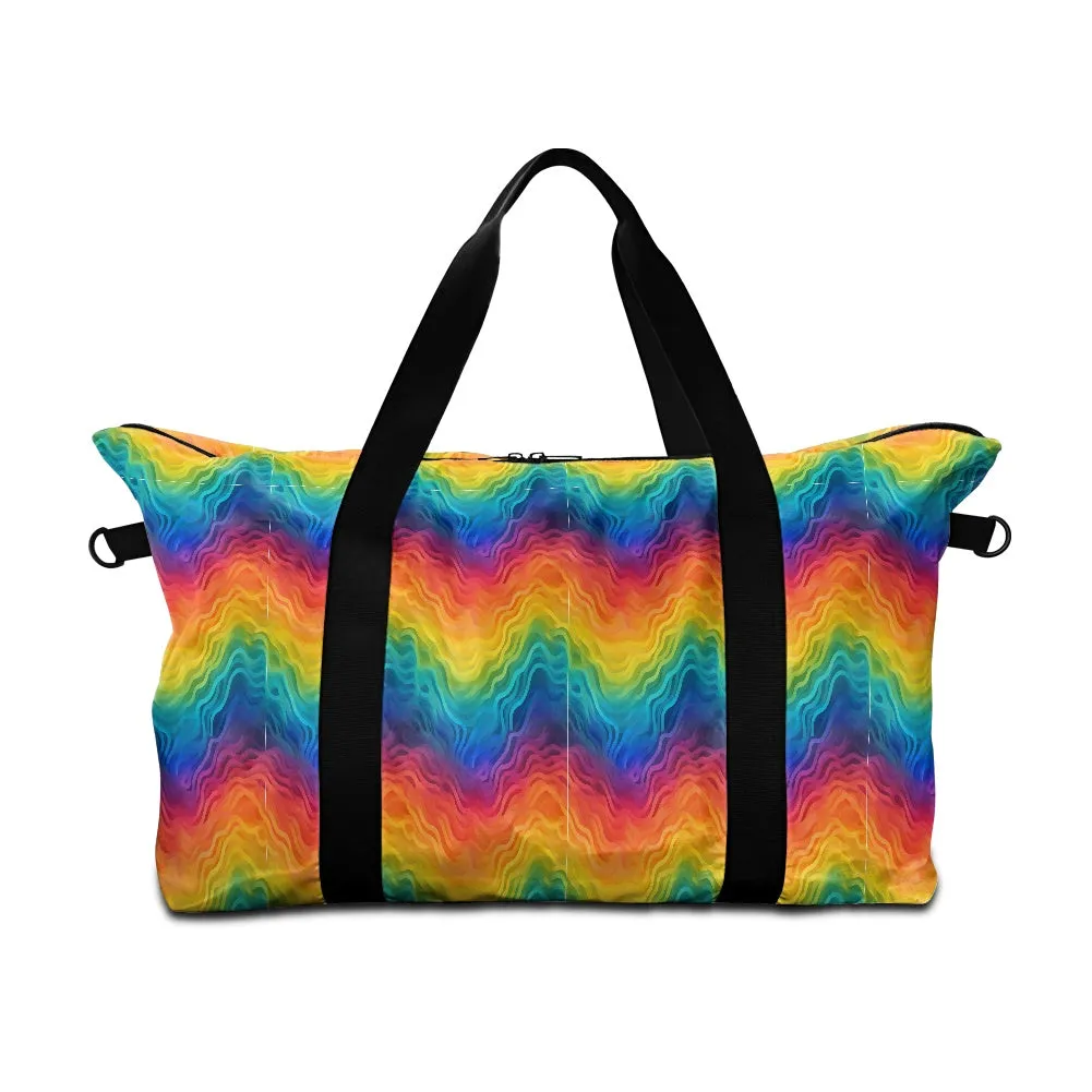 Rainbow Wavy Lines Lightweight luggage