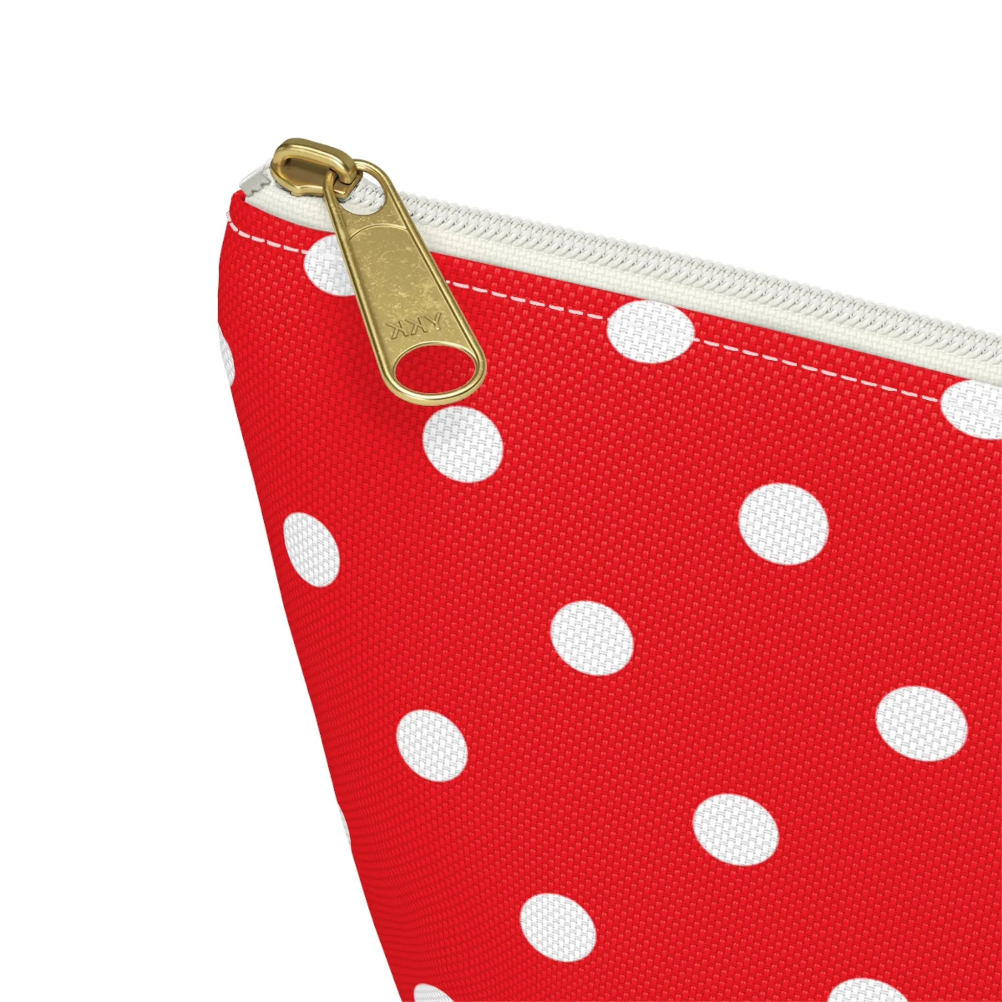 Red and White Polka Dot Accessory Pouch