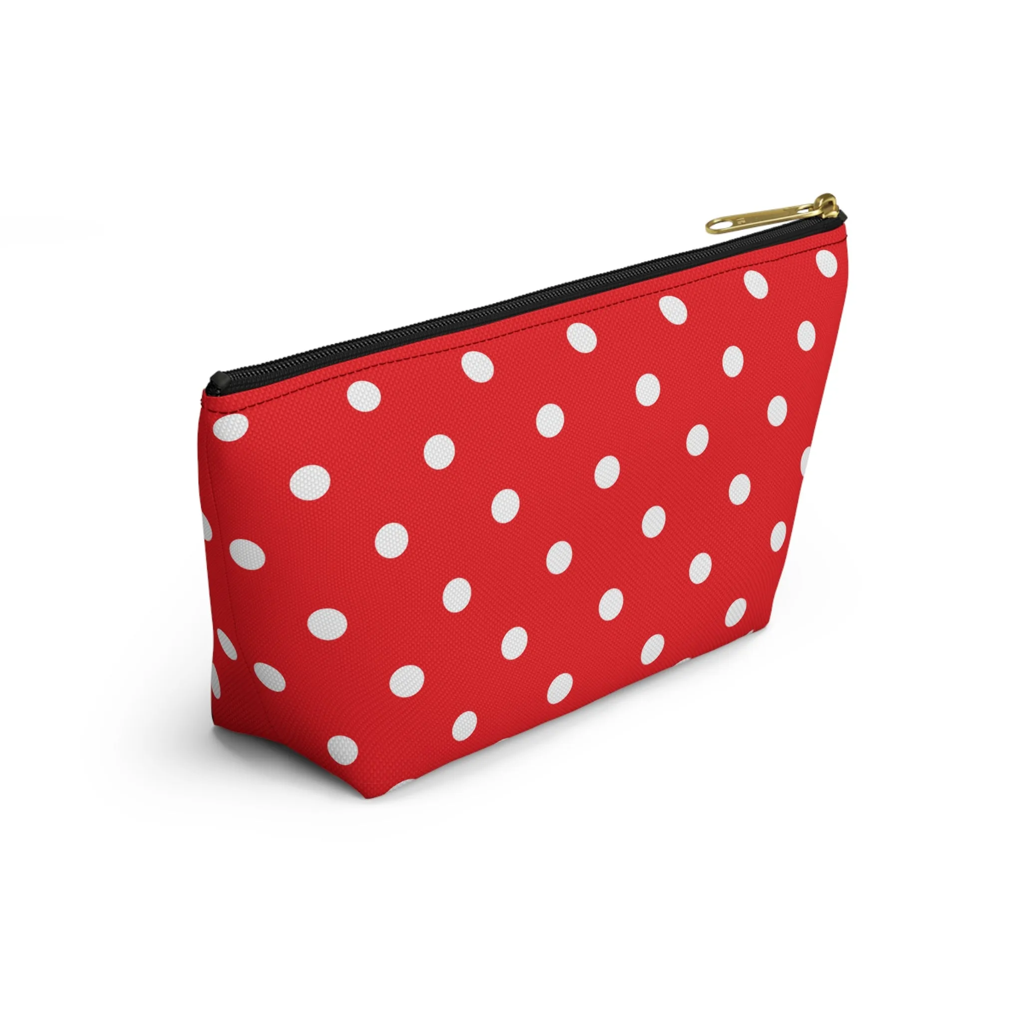 Red and White Polka Dot Accessory Pouch
