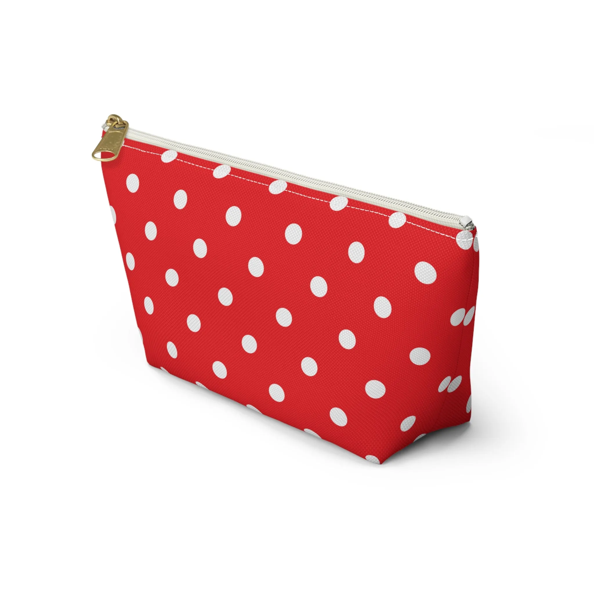 Red and White Polka Dot Accessory Pouch