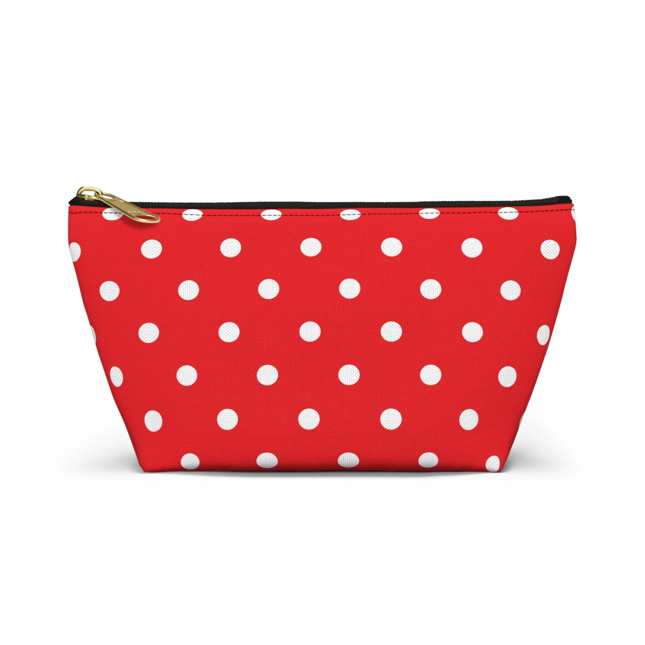 Red and White Polka Dot Accessory Pouch