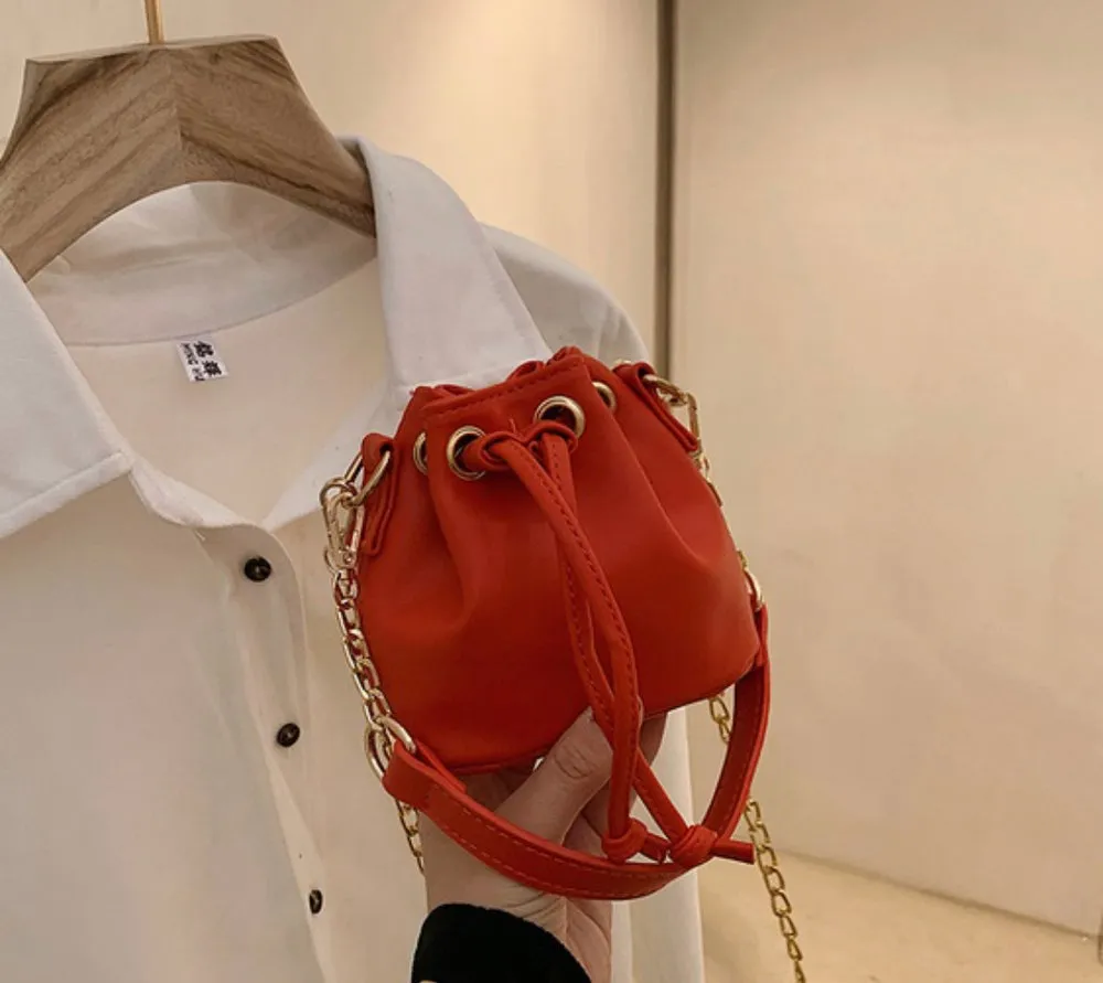 Red Mini bucket purse