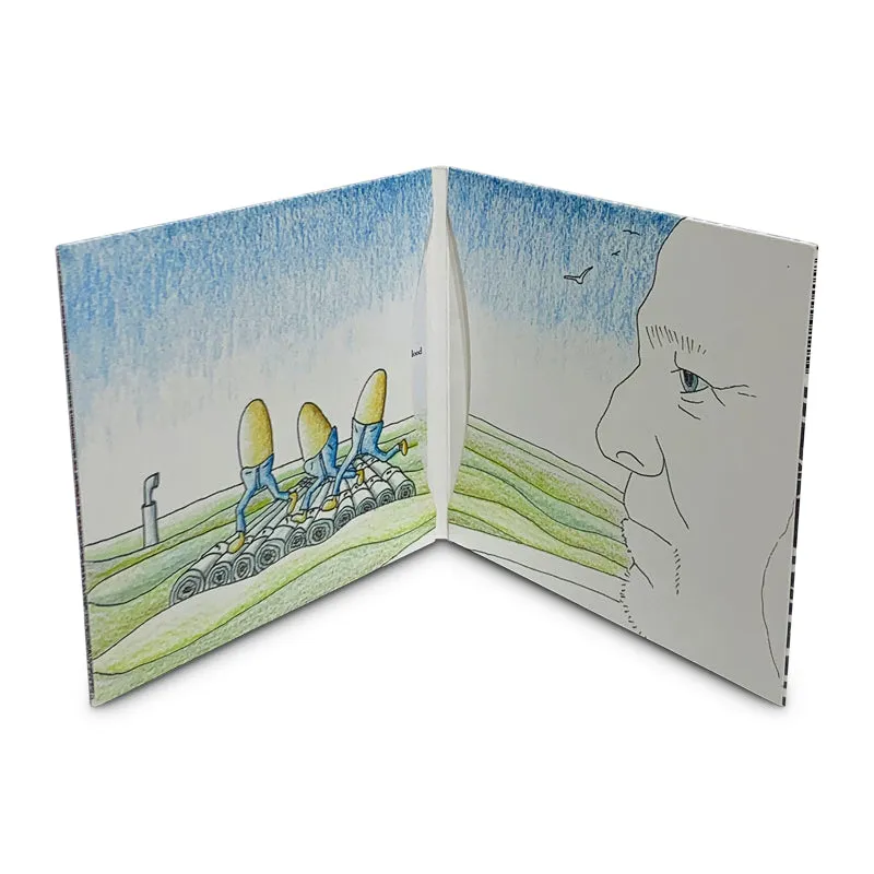 REP404 - 4 panel gatefold wallet with two scallop cut pouches