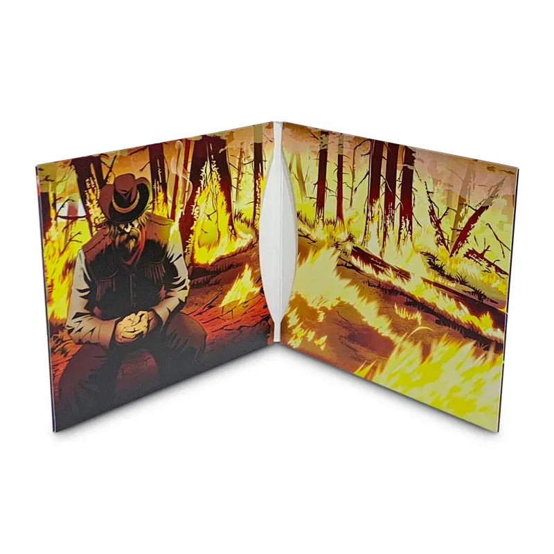 REP404 - 4 panel gatefold wallet with two scallop cut pouches