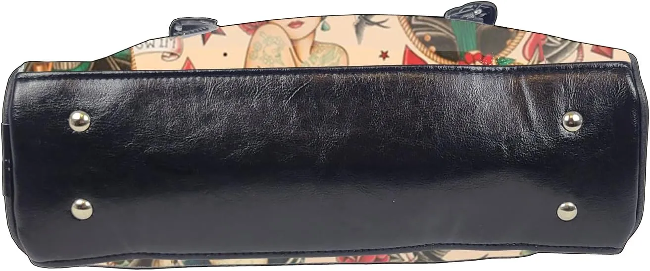 Retro Colorful, Large, Whimsical, Womens Handbag, Purse, Travel Bag, Satchel, Favorite Tote