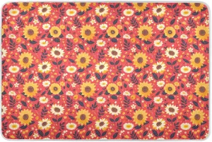 Retro Sunflowers Red Extra Large Resuable Diaper Mats Water Resistant Bed Pad Machine Washable Incontinence Pads for Children Adults Pets 52" L x 34" W