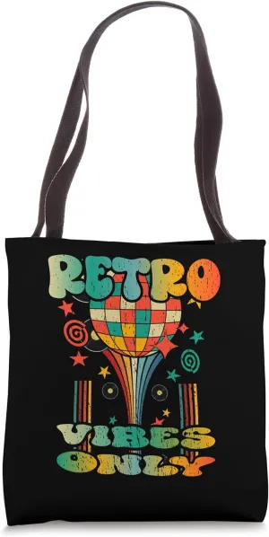 RETRO VIBES ONLY vintage 60s and 70s style colourful design Tote Bag