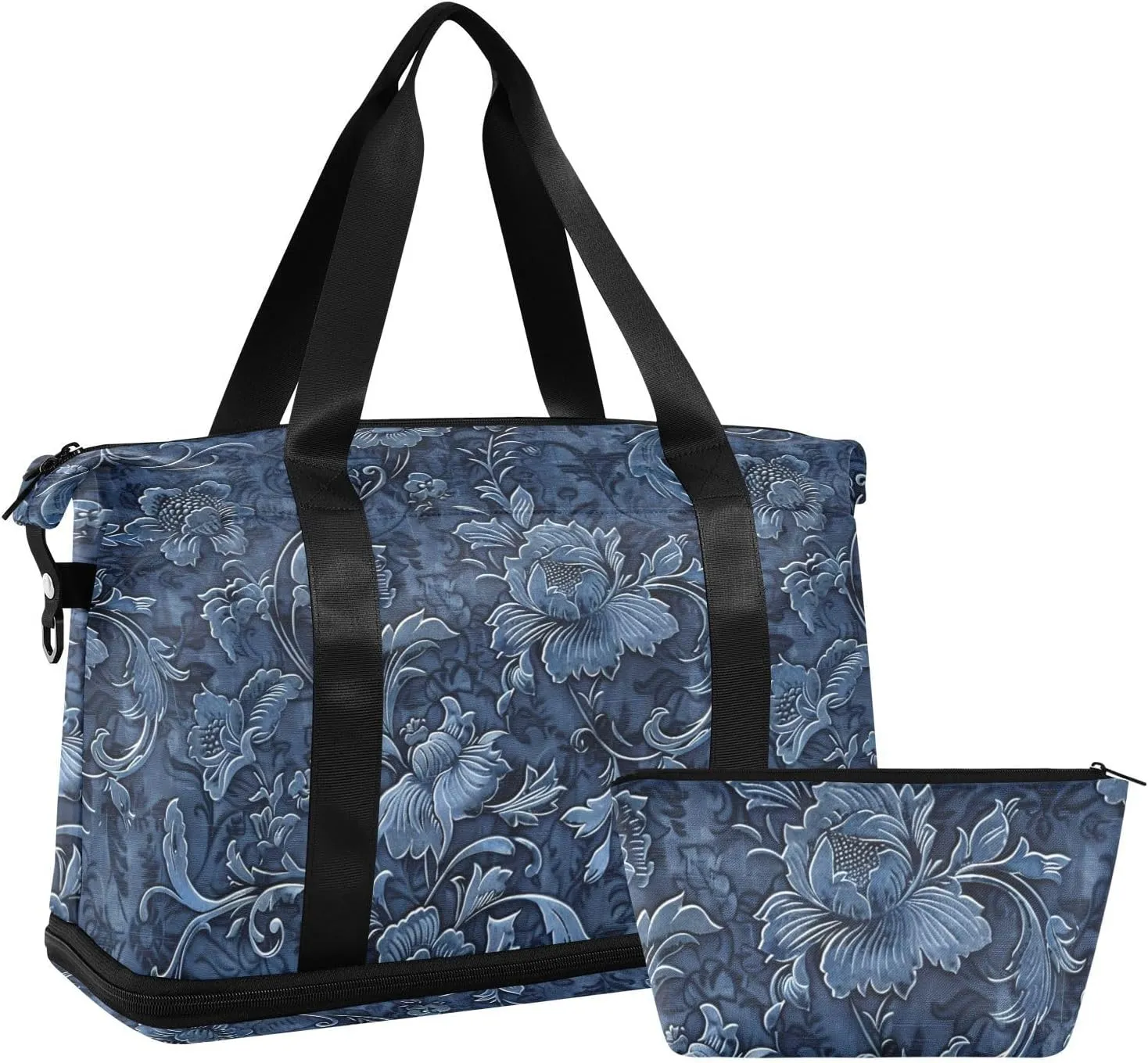 Retro Vintage Victorian Duffel Bags Overnight Carry On Tote and Luggage Gym Tote Bag with Adjustable Strap for Trip Foldable