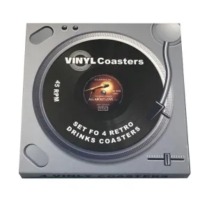 retro vinyl coasters