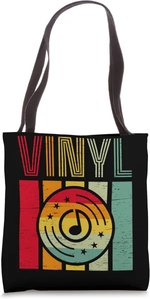 Retro Vinyl Phonograph Record Music Dj Tote Bag