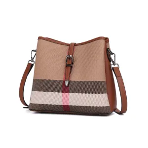 Rica Weave Checkered Canvas Tote Bag