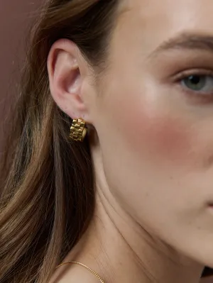 Ripple 18K Gold Plated Earrings