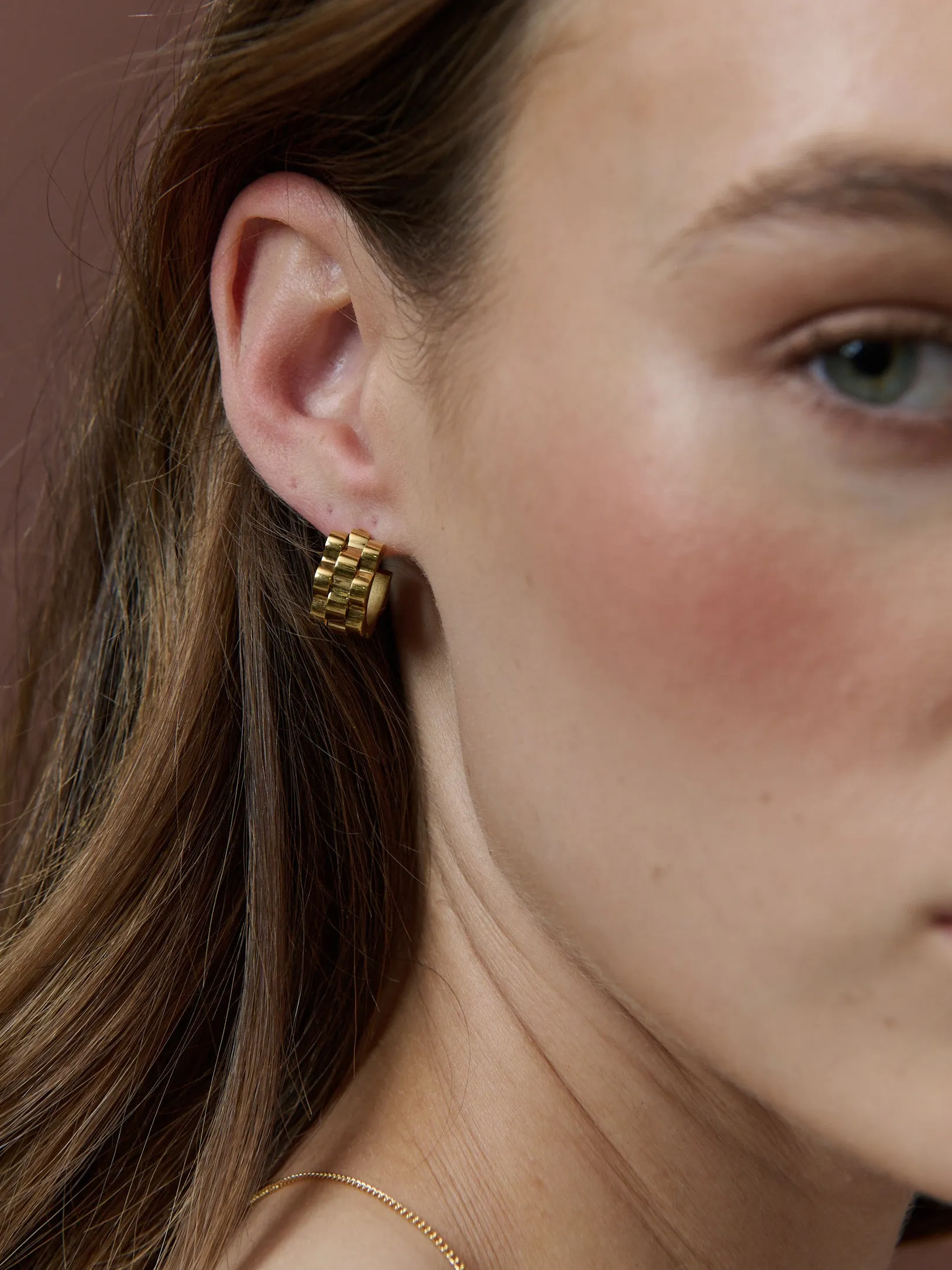 Ripple 18K Gold Plated Earrings