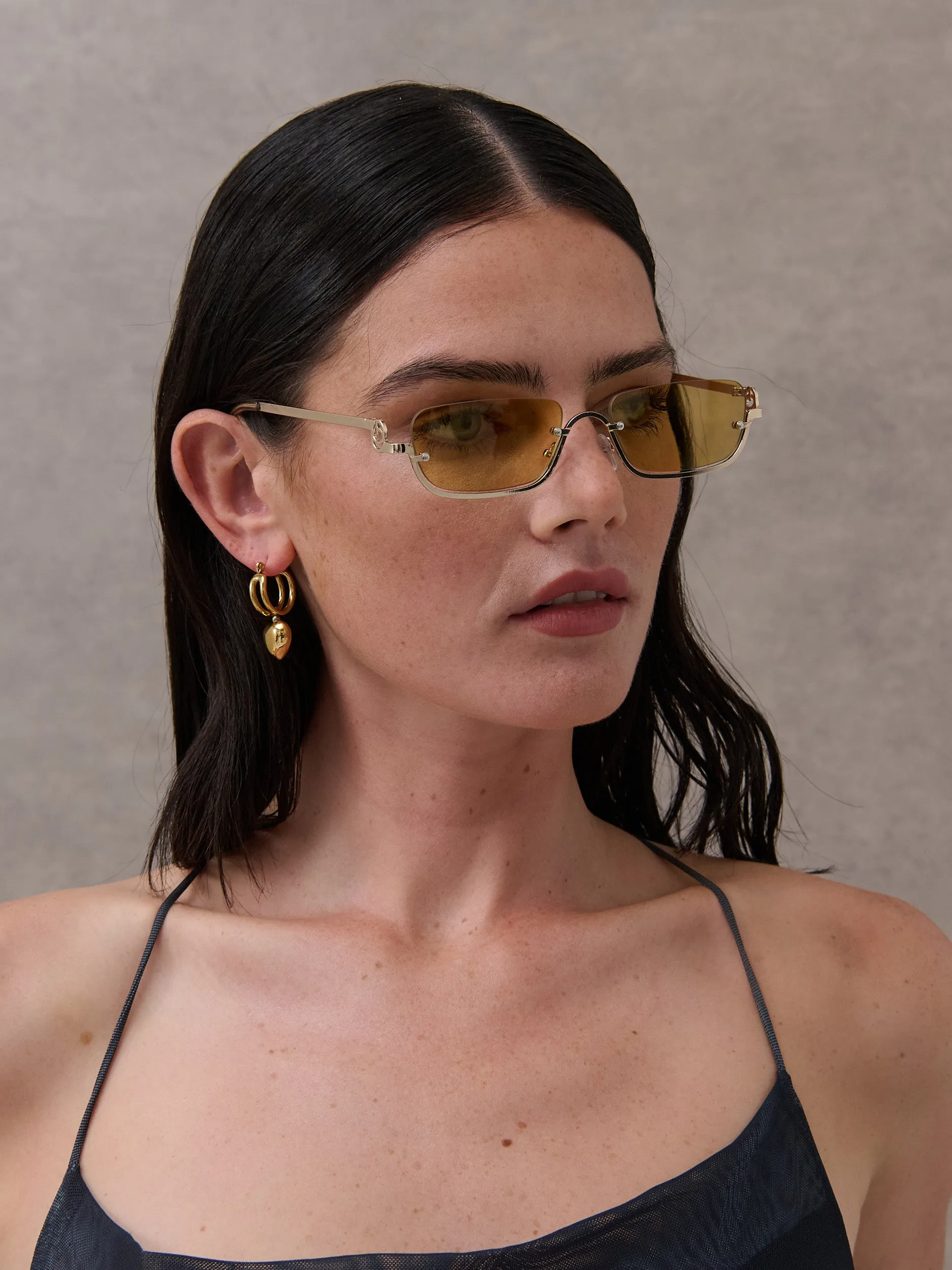 Rome Heart 18K Gold Plated Earrings