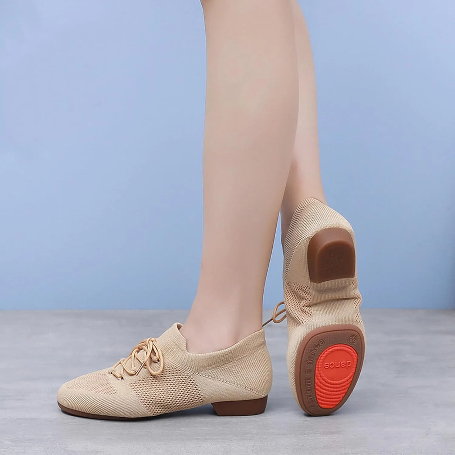 Rosefinch Women's Jazz Dance Shoes Knitted Yoga Latin Ballet Modern Dance Practice Shoes