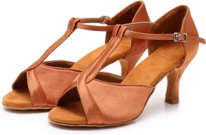 Rosefinch Women's Latin Dance Shoes Satin Professional Ballroom Salsa Wedding Dancing Shoes