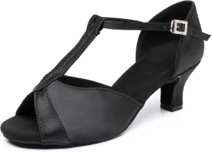 Rosefinch Women's Latin Dance Shoes Satin Professional Ballroom Salsa Wedding Dancing Shoes