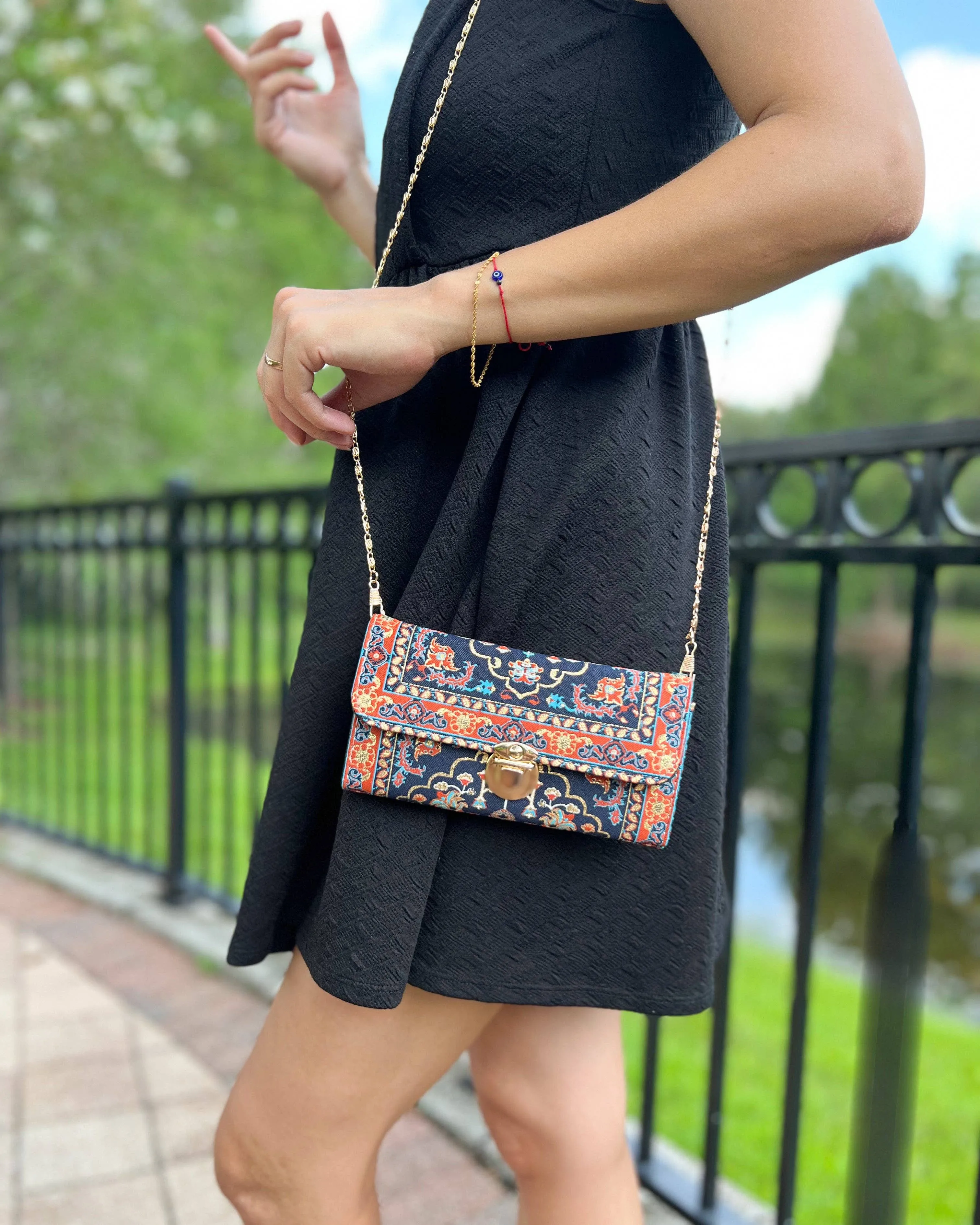 Rug Design Crossbody Bag, Handmade Small Bag for Women