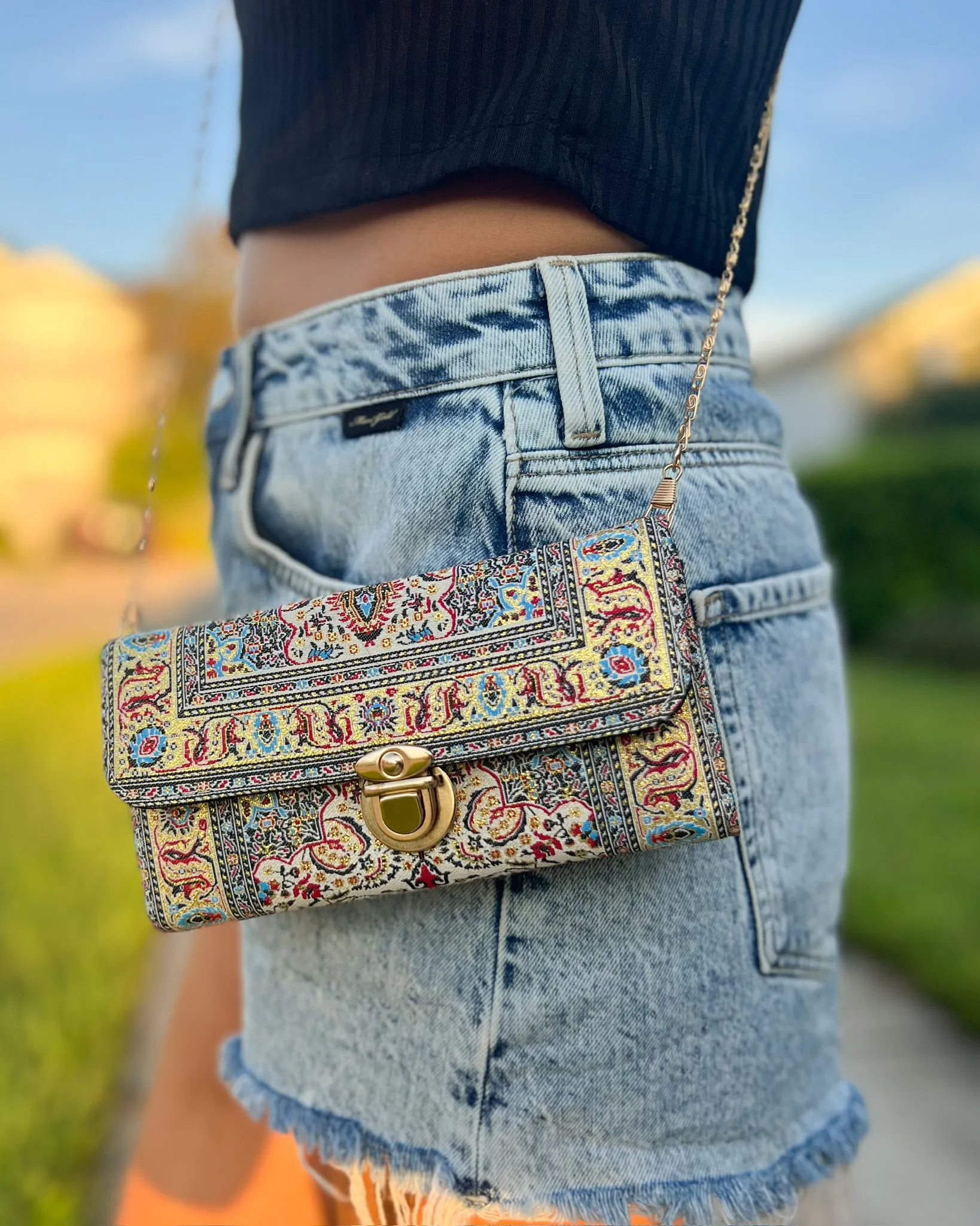 Rug Design Purse, Small Shoulder Bag for Women