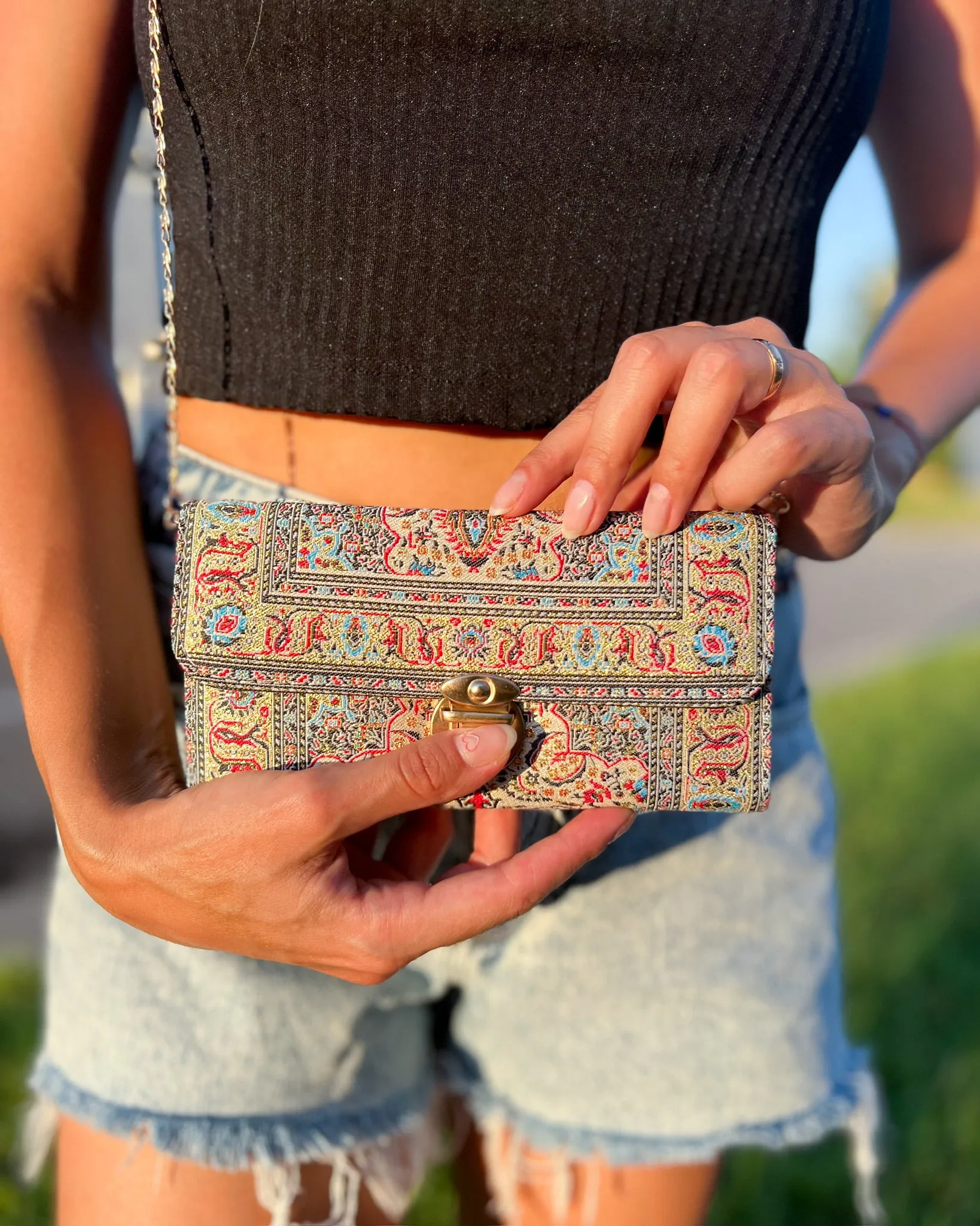 Rug Design Purse, Small Shoulder Bag for Women