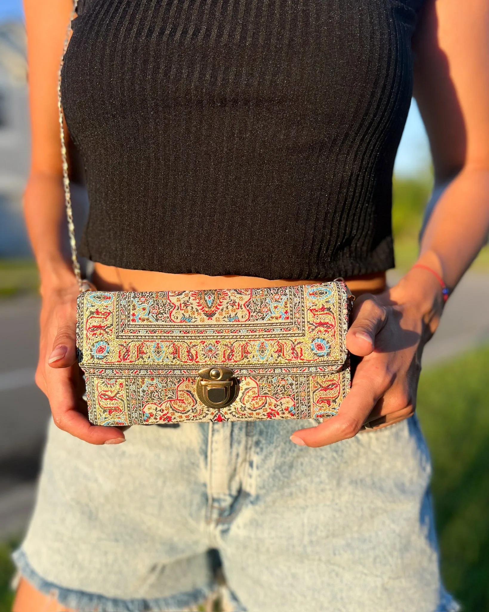Rug Design Purse, Small Shoulder Bag for Women