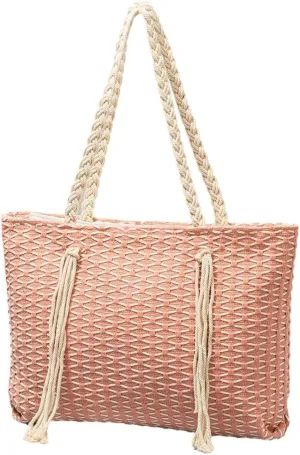 Rungion Large Canvas Tote Bag for Women Work Casual Shoulder Handbags Bohemia Tassels Travel Shopping Top Handle Purses