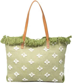 Rungion Large Canvas Tote Bag for Women Work Casual Shoulder Handbags Bohemia Tassels Travel Shopping Top Handle Purses