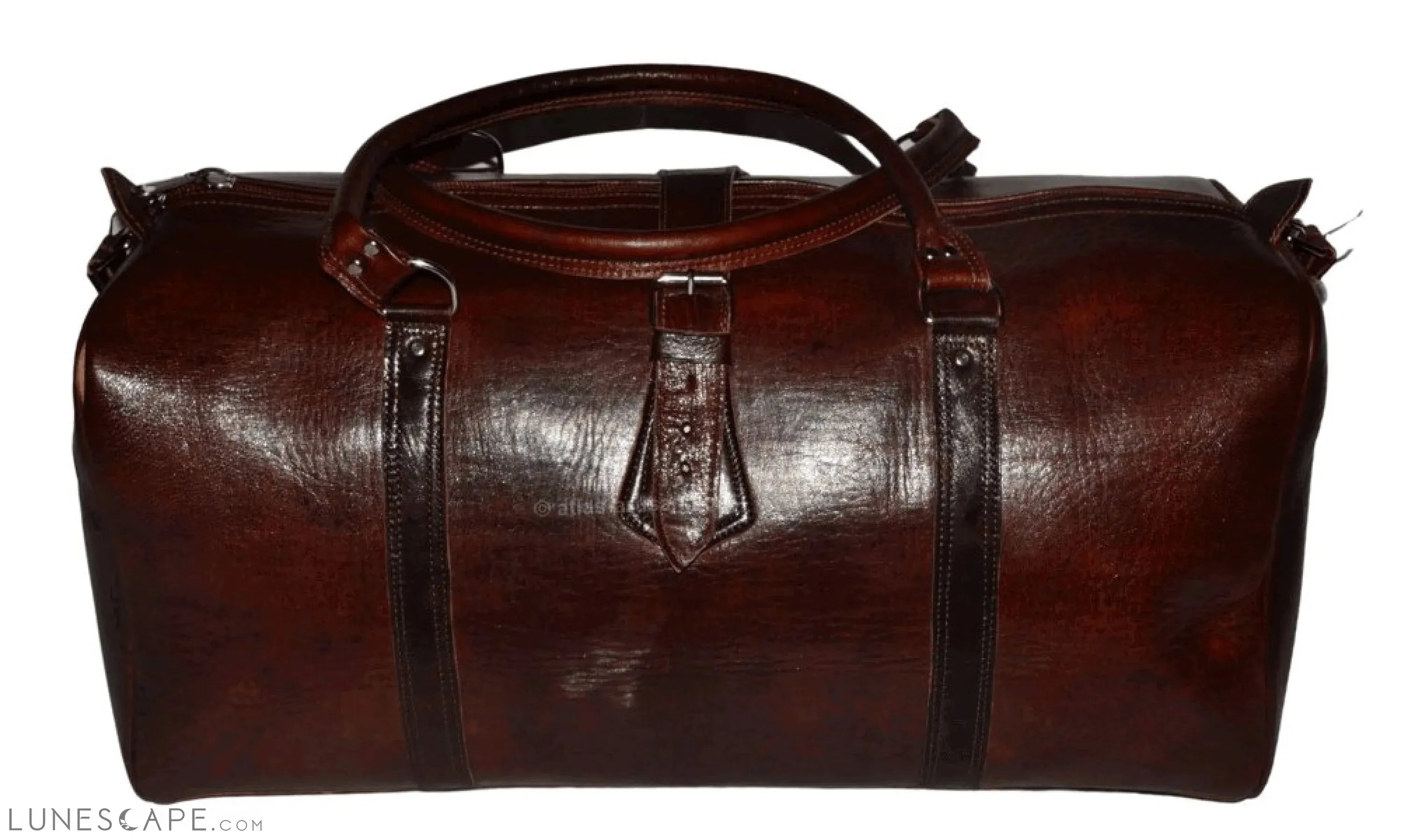 Sac De Voyage Antique Blonde Leather Duffel Bag