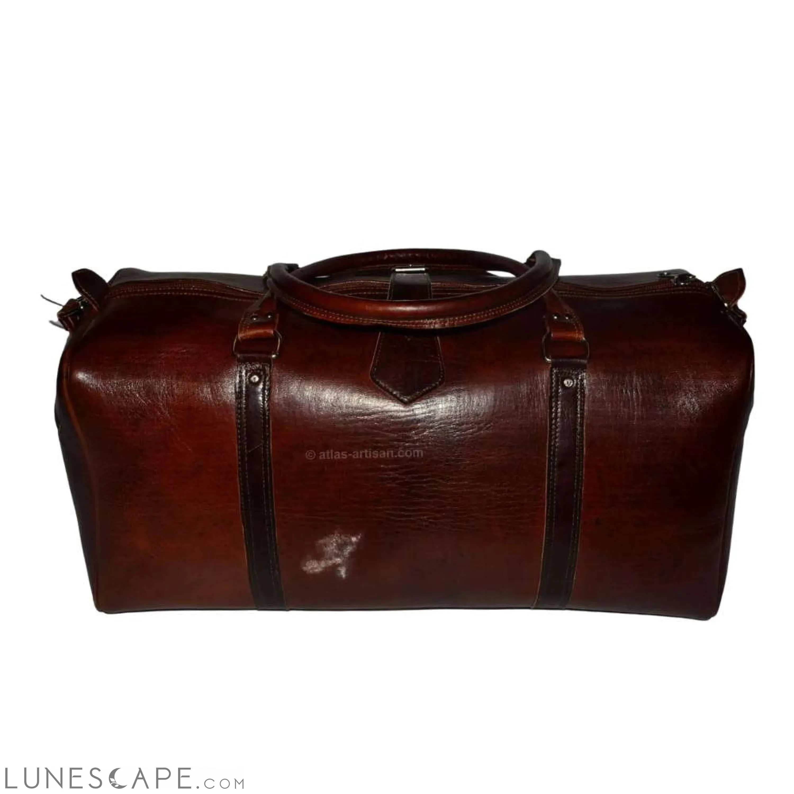 Sac De Voyage Antique Blonde Leather Duffel Bag
