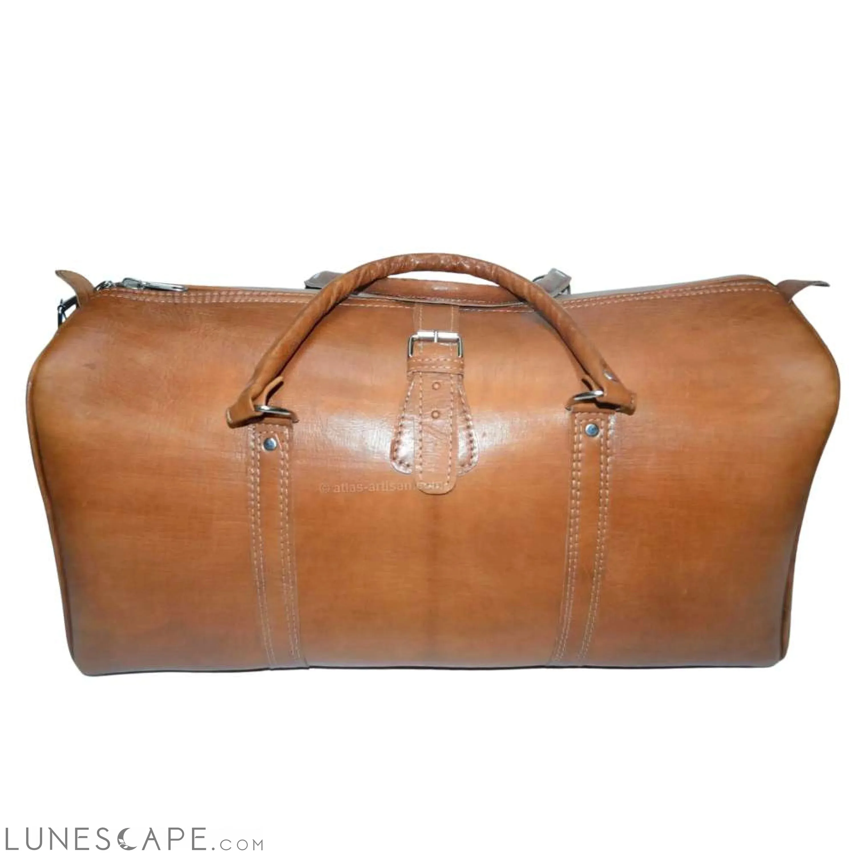Sac De Voyage Antique Blonde Leather Duffel Bag