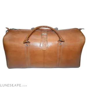 Sac De Voyage Antique Blonde Leather Duffel Bag