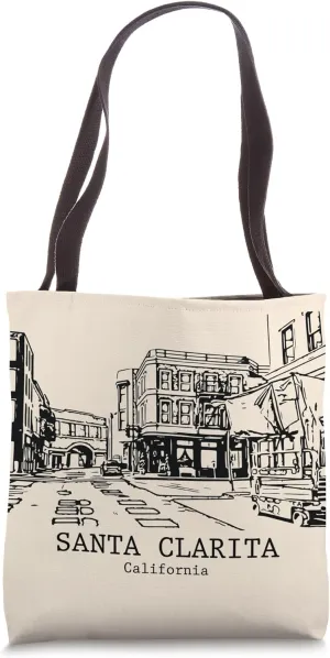Santa Clarita California Vintage Retro Travel Souvenir Tote Bag