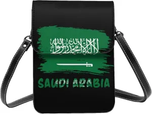 Saudi Arabia Saudi Arabian Flag Small Crossbody Bag Is A Shoulder Bag Designed For Women And Girls Cell Phone Crossbody Wallet Purses With Card Slots Adjustable Strap
