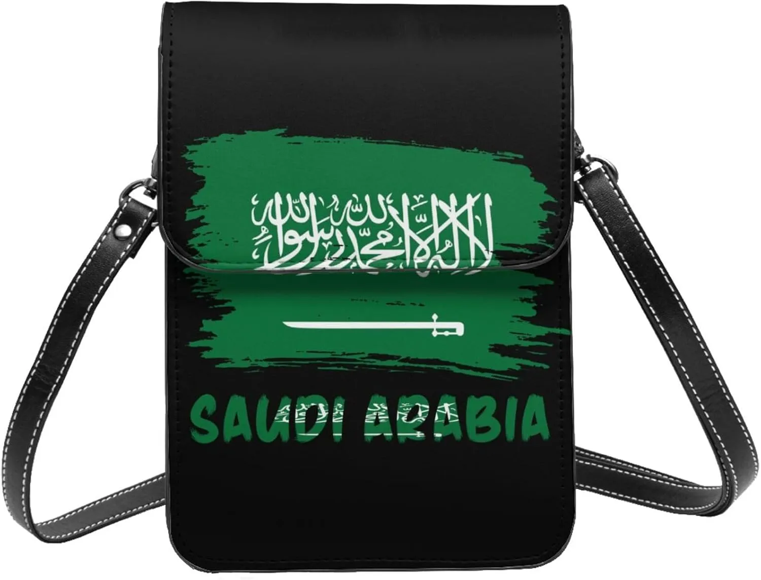 Saudi Arabia Saudi Arabian Flag Small Crossbody Bag Is A Shoulder Bag Designed For Women And Girls Cell Phone Crossbody Wallet Purses With Card Slots Adjustable Strap